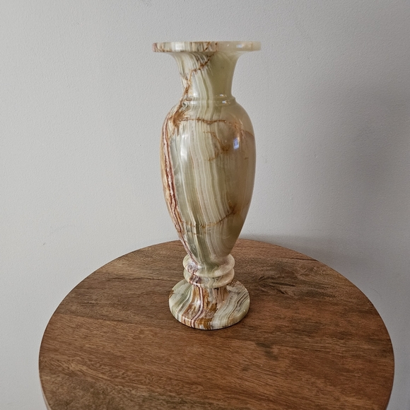 Onyx Stone Footed Vase Large - Picture 2 of 10